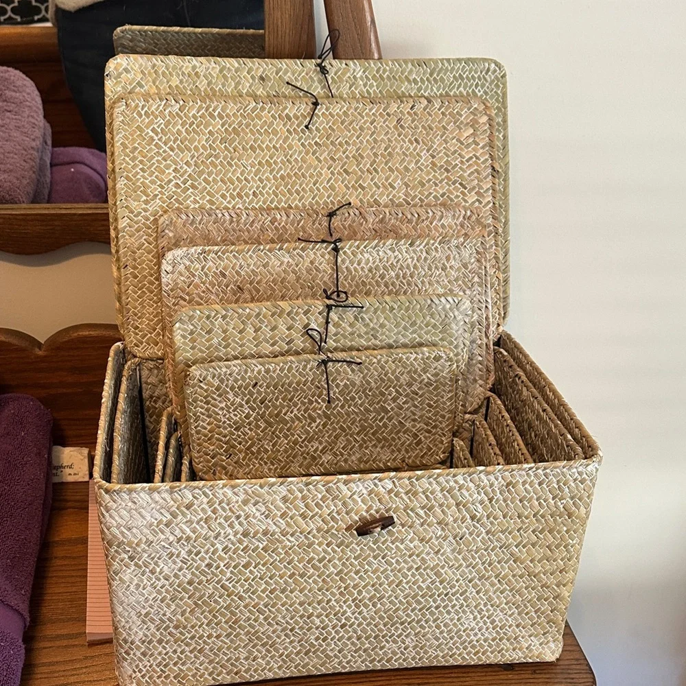 Woven Basket Set - Natural Brown - Picture 1 of 4